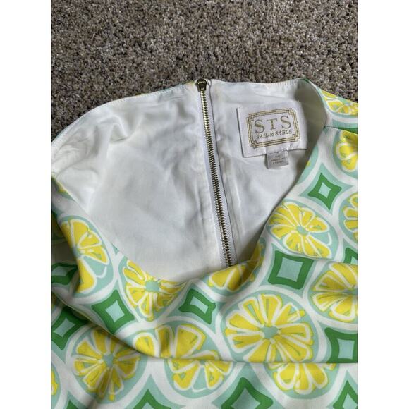Sail to Sable STS Lemon Print Summer Sleeveless Shift Dress Women's Size Medium - Picture 7 of 7